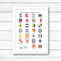 Print ~ International Maritime Signal Flags Alphabet design A3