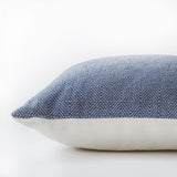 Navy and linen look back Cushion lightweight ~ Weaver Green Diamond - Navy - 45x45cm beautiful warming colour ethically produced