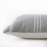 Cushion lightweight ~ Weaver Green Oxford Stripe - Dove Grey - 45x45cm ethically produced