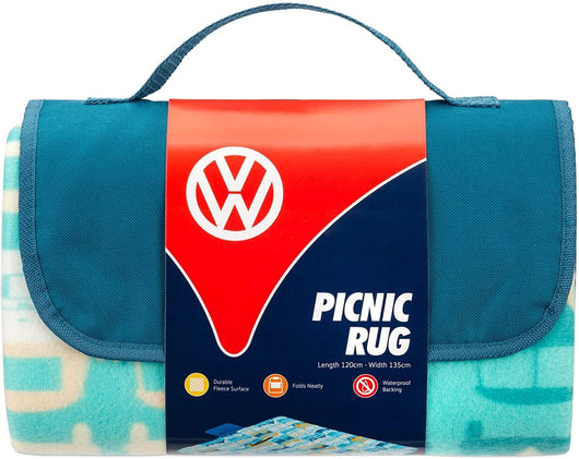Beach Blanket - BGG1613 VW Picnic Rug - fleece with water resistant backing