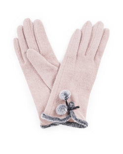 Gloves ~ Powder BET14 Betty Camel wool gloves