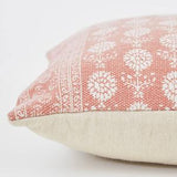 Close up Marigold cushion ~ Weaver Green Coral cushion 100% recycled 60 x 40cm