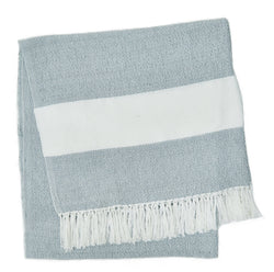 Blanket throw ~ Hammam - Cornflower - 100% recycled environmentally friendly