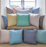 Selection of Diamond Weaver Green Cushions 45 x 45cm