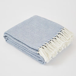 Weaver Green Blanket throw ~ Diamond - Lavender - ethically produced