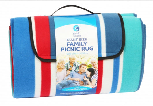 Beach - LR07 Picnic rug deluxe family size striped
