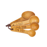 Measuring Spoons ~ JQY021 BAMBOO MEASURING SPOONS - SET OF 4