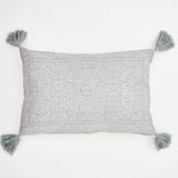 Cushion ~ Weaver Green Kas Dove Grey cushion 100% recycled 60 x 40cm