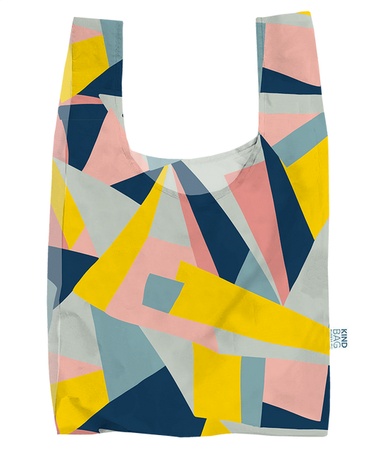 Bag  ~ Mosaic design 100% recycled plastic reusable shopping bag