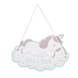 Hanging Decoration ~ LDW181 EVIE UNICORN BABY ROOM & BABY DREAMING HANGING DOOR PLAQUE