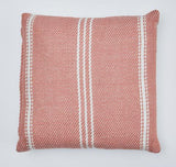 Oxford Stripe cushion - Coral - 45x45cm pretty colour ethically produced