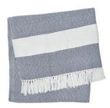 Blanket throw ~ Hammam - Navy - 100% recycled environmentally friendly