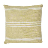 Cushion lightweight ~ Weaver Green Oxford Stripe - Gooseberry - 45x45cm ethically produced