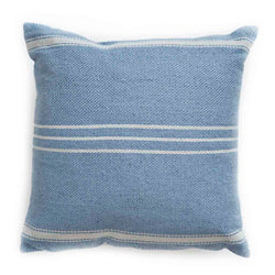 Cushion lightweight ~ Weaver Green Oxford Stripe - Capri - 45x45cm ethically produced