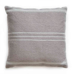 Cushion lightweight ~ Weaver Green Oxford Stripe - Chinchilla - 45x45cm ethically produced