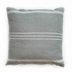 Cushion lightweight ~ Weaver Green Oxford Stripe - Dove Grey - 45x45cm ethically produced