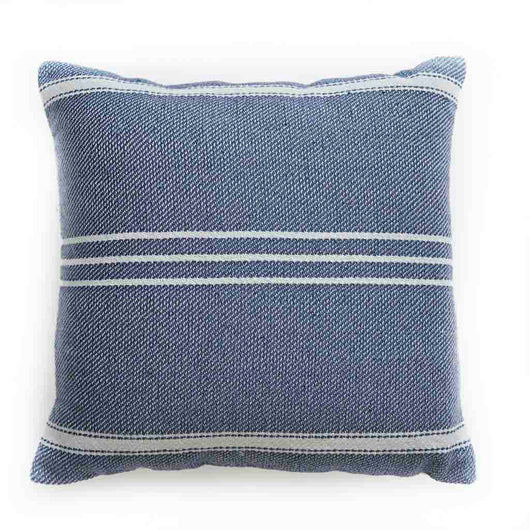 Cushion lightweight ~ Weaver Green Oxford Stripe - Navy - 45x45cm ethically produced