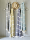 Oxford stripe blankets - striking colours 100% recycled
