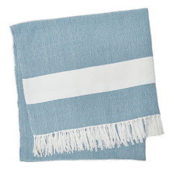 Blanket throw ~ Hammam - Teal - 100% recycled environmentally friendly