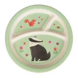 Plate ~ ZOE001 WOODLAND FRIENDS KID'S PLATE