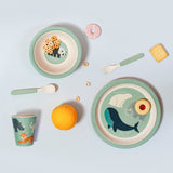 Tableware ~ ZOE086 ENDANGERED ANIMALS BAMBOO TABLEWARE SET