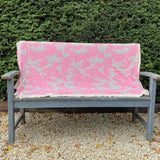 Fleece Throw ~  Camouflage pattern Bubblegum Pink/Grey cotton