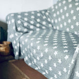 Super King Star Sofa Blanket - Powder Grey 240x260cm