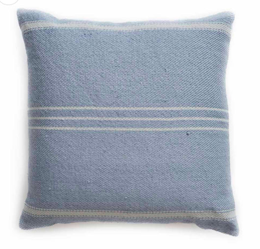 Cushion lightweight ~ Weaver Green Oxford Stripe - Lavender - 45x45cm ethically produced