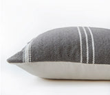 Oxford Stripe - Tabby with linen colour back - 45x45cm ethically produced