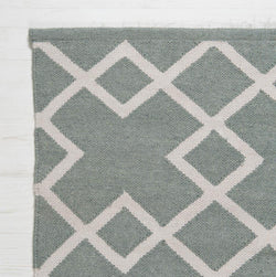 Close up Rug ~ Juno range ~ Dove Grey ~ Weaver Green 100% recycled