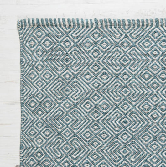 Close up Rug ~ Provence range ~ Teal ~ Weaver Green 100% recycled