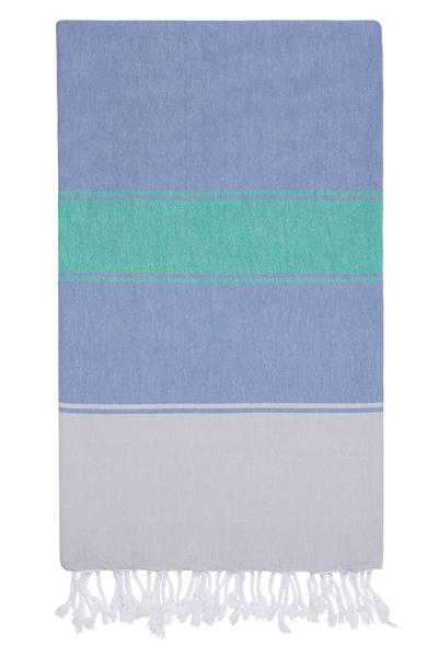 Towel ~ TLP09 Talia towel & bag Hamam Denim/Caribbean lightweight and compact pestemal
