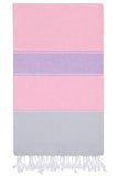 Towel ~ TLP01 Talia Hamam with bag Pink Lilac towel lightweight and compact pestemal